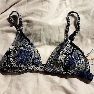 NWT RETILE ANIMAL PRINT BRA TOP PADDED BIKINI SWIM BATHING SUIT